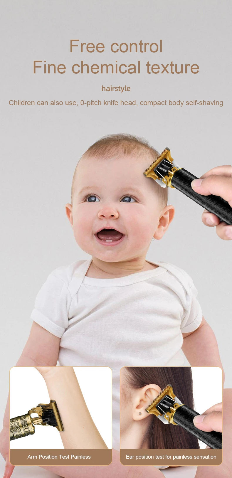 Cortador de Cabelo e Barba Sem Fio com Carregamento USB