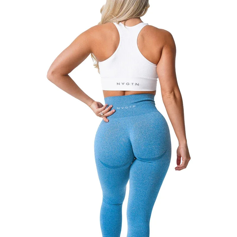 Leggings sem Costura em Spandex com Textura Espacia